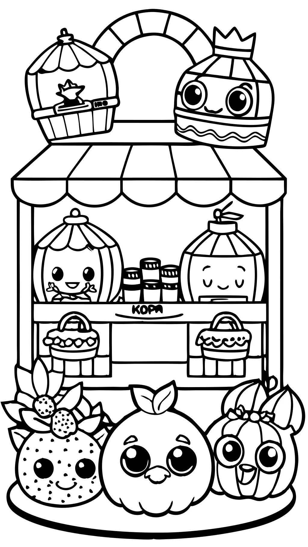 coloring pages for shopkins